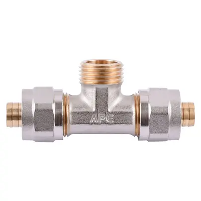 Фитинг обжимной APE тройник НАР 16x1/2"x16 мм 733