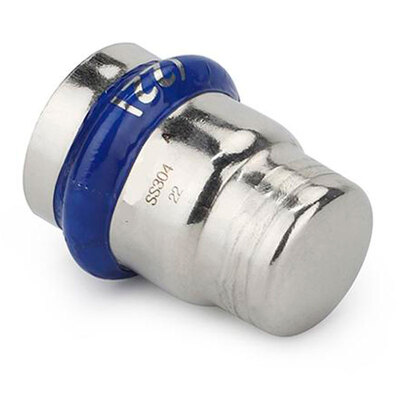 Прес-фітинг із нержавіючої сталі заглушка 28 мм ASG INOX 6556099