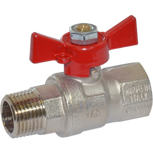Кран шаровой Bonomi прямой для воды вн-нар 7957 1/2" (79570004)
