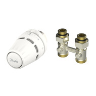 Комплект для радиатора с нижним подключением прямой M30x1.5 RLV-KB 1/2" Danfoss 015G5308