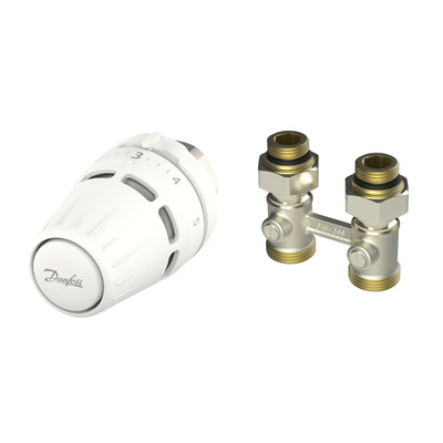 Комплект для радиатора с нижним подключением прямой M30x1.5 RLV-KB 1/2" Danfoss 015G5308