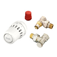Комплект для радиатора с боковым подключением угловой RA+RLV-S 1/2" Danfoss 015G5349