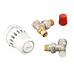 Комплект для радиатора с боковым подключением угловой RA+RLV-S 1/2" Danfoss 015G5349