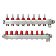 Коллектор 1"х8 выходов c расходомером SSM-8F 3/4" Danfoss 088U0758
