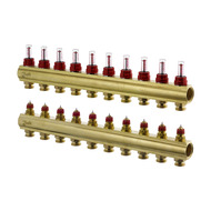 Коллектор 1"х10 выходов c расходомером FHF-10F 3/4" Danfoss 088U0530