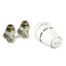 Комплект для радиатора с нижним подключением угловой M30x1.5 Regus RA+RLV-KB 1/2" Danfoss 015G5309