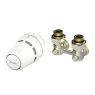 Комплект для радиатора с нижним подключением угловой M30x1.5 Regus RA+RLV-KB 1/2" Danfoss 015G5309
