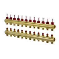 Коллектор 1"х12 выходов c расходомером FHF-12F 3/4" Danfoss 088U0532