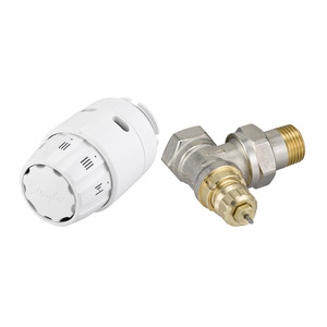 Комплект для радиатора с боковым подключением угловой RA-FN+RAS-C2 1/2" Danfoss 013G5143
