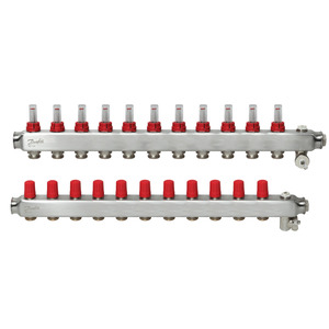 Коллектор 1"х11 выходов c расходомером SSM-11F 3/4" Danfoss 088U0761