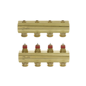 Коллектор 1"х4 выхода без расходомеров FHF-4 3/4" Danfoss 088U0504