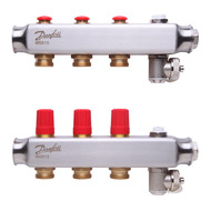 Коллектор 1"х3 выхода без расходомеров SSM-3 с термоклапанами 3/4" Danfoss 088U0803