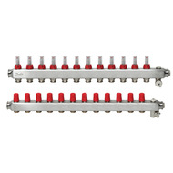 Коллектор 1"х12 выходов c расходомером SSM-12F 3/4" Danfoss 088U0762