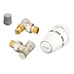 Комплект для радиатора с боковым подключением угловой RA+RA-FN+RLV-S 1/2" Danfoss 015G5301