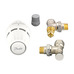Комплект для радиатора с боковым подключением угловой RA+RA-FN+RLV-S 1/2" Danfoss 015G5301