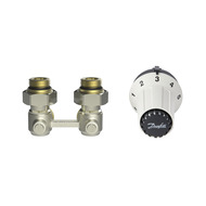 Комплект для радиатора с нижним подключением угловой RAS-CK+RLV-KS 1/2" Danfoss 013G5276