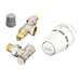 Комплект для радиатора с боковым подключением угловой RA-N+RLV-S 1/2" Danfoss 015G5311
