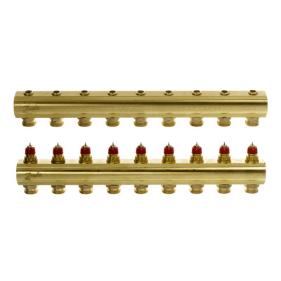Коллектор 1"х9 выходов без расходомеров FHF-9 3/4" Danfoss 088U0509