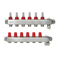 Коллектор 1"х6 выходов c расходомером SSM-6F 3/4" Danfoss 088U0756