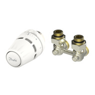 Комплект для радиатора с нижним подключением угловой M30x1.5 RLV-KB 1/2" Danfoss 015G5307