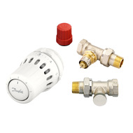 Комплект для радиатора с боковым подключением прямой RA+RLV-S 1/2" Danfoss 015G5348