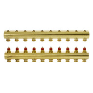 Коллектор 1"х10 выходов без расходомеров FHF-10 3/4" Danfoss 088U0510