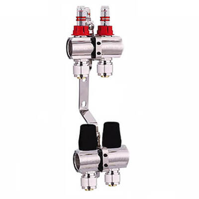 Коллекторный блок Djoul 1"х2 вых с расходомерами евроконус 3/4" DJ2016202A-e