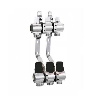 Коллекторный блок Djoul 1"х3 вых без расходомеров 3/4" DJ2016203B