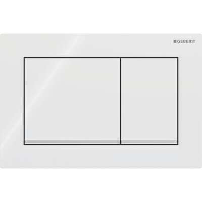 Смывная клавиша Geberit Omega20 для двойного смыва Square белый/глянцевый хром 115.080.KJ.1