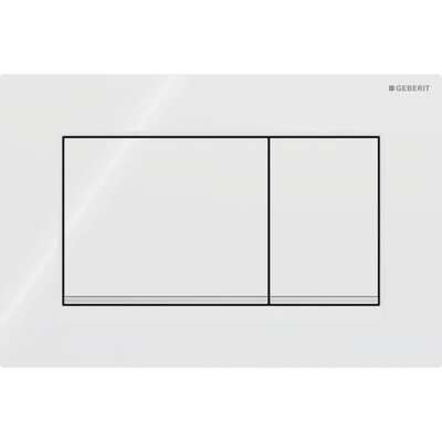 Смывная клавиша Geberit Sigma20 (ex Sigma30) для двойного смыва Square белый/глянцевый хром (115.883.KJ.1)