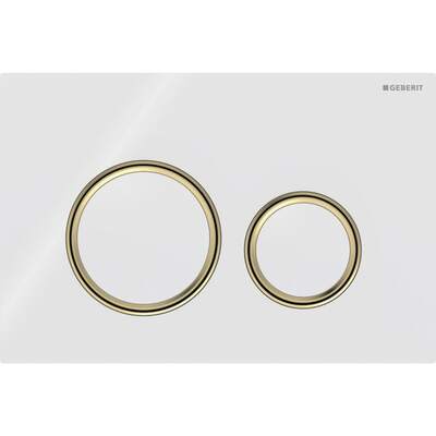 Змивна клавіша Geberit Sigma50 (ex Sigma21) для подвійного змиву Round білий (115.652.SI.1)