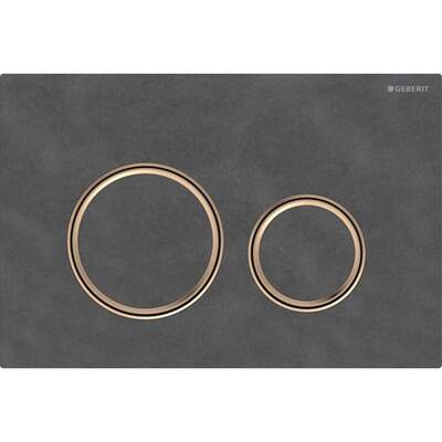 Смывная клавиша Geberit Sigma50 для двойного смыва Round металлический красное золото/сланец Mustang 115.650.JM.1