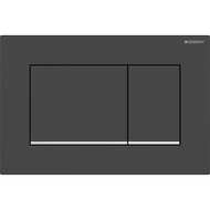 Смывная клавиша Geberit Sigma20 (ex Sigma30) для двойного смыва Square черный матовый/глянцевый хром (115.883.14.1)