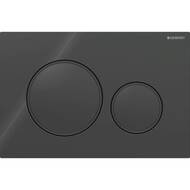 Смывная клавиша Geberit Sigma20 для двойного смыва Round черный/черный матовый (115.882.DW.1)