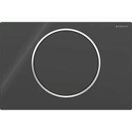 Смывная клавиша Geberit Sigma10 для смывания/остановки смывания Round черный/глянцевый хром (115.758.KM.5)