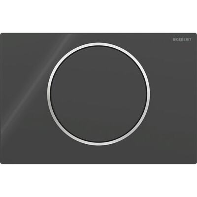 Смывная клавиша Geberit Sigma10 для смывания/остановки смывания Round черный/глянцевый хром (115.758.KM.5)
