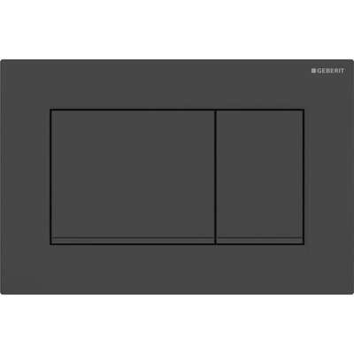 Смывная клавиша Geberit Sigma20 (ex Sigma30) для двойного смыва Square черный матовый/черный (115.883.16.1)