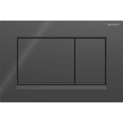 Смывная клавиша Geberit Sigma20 (ex Sigma30) для двойного смыва Square черный/черный матовый (115.883.DW.1)
