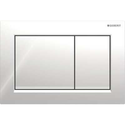 Смывная клавиша Geberit Omega20 (ex Omega30) для двойного смыва Square матовый хром (115.080.KH.1)