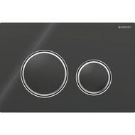 Смывная клавиша Geberit Sigma50 (ex Sigma21) для двойного смыва Round черный/хром (115.884.SJ.1)