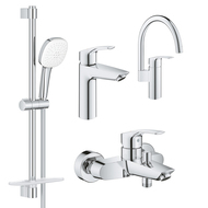 Комплект смесителей Grohe Eurosmart 4 в 1 для ванной и кухни (UA123248M3)