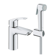 Смеситель однорычажный Grohe Eurosmart New для раковины S-Size с гигиеническим душем (23124003)
