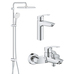 Комплект смесителей Grohe Eurosmart 3 в 1 для ванной (UA123246R1)