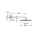 Верхний душ Grohe Rainshower 310 Mono с душевым кронштейном 422 мм, 1 режим струи (22121KF0)