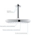Верхний душ Grohe Tempesta 250 Cube с кронштейном к потолку с WaterSaving (26688000)