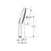 Ручной душ Grohe Rainshower Smartactive Cube 130, 3 режима струи (26550000)