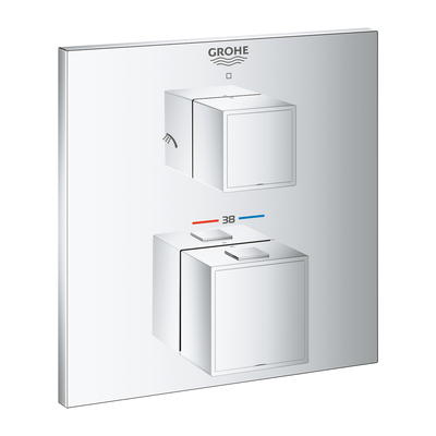 Термостат для душа Grohe Grohtherm Cube с переключателем на 2 положения (24154000)