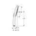 Ручной душ Grohe Rainshower Smartactive 130, 3 режима струи (22127KF0)