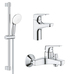 Комплект смесителей Grohe BauFlow 3 в 1 для ванной (UA121624S1)