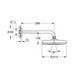 Верхний душ Grohe Tempesta 210 с душевым кронштейном 286 мм, 1 режим струи (26411000)